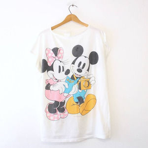 Vintage Walt Disney Mickey Minnie Mouse Tourist T Shirt XL